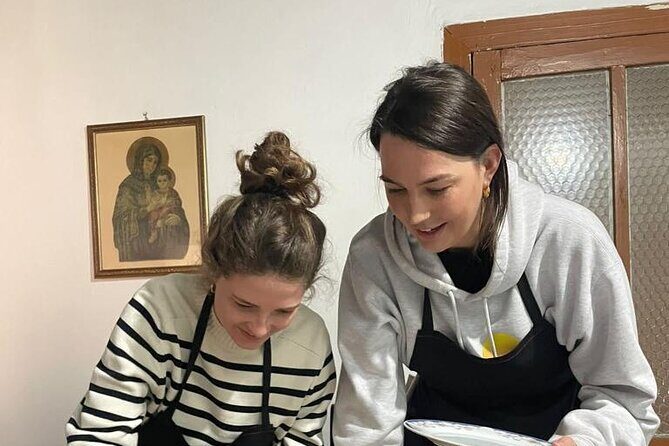 Berat Cooking Class- Traditional Albanian Cooking Class - Nina and Fredi teach, and Mikel helps you understand