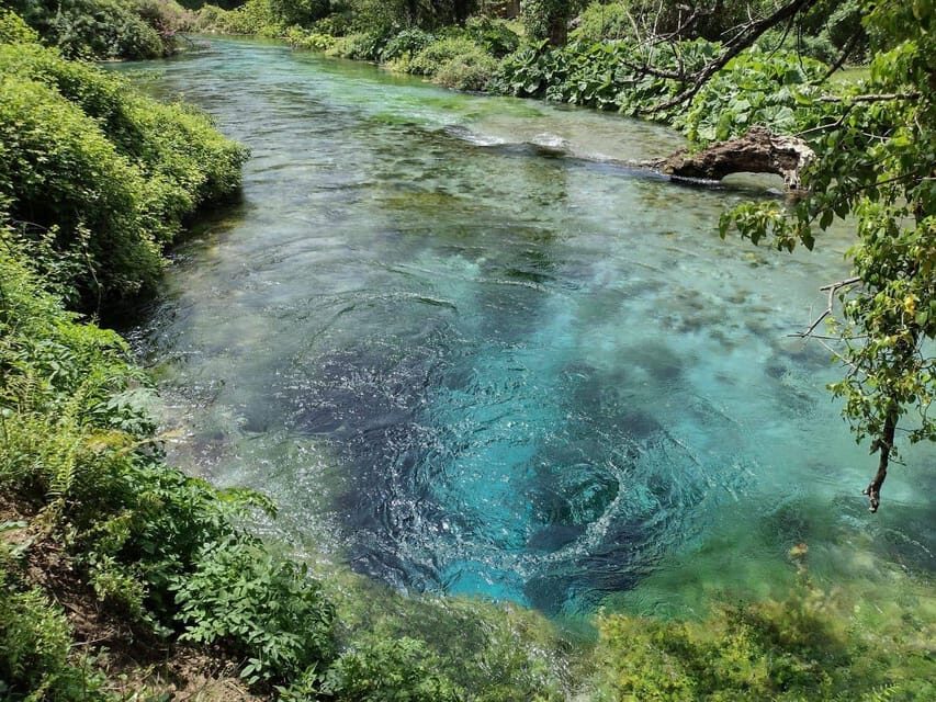 From Durrës or Golem: Ksamil, Saranda and Blue Eye Tour - Blue Eye spring: chilly freshwater magic, with optional train