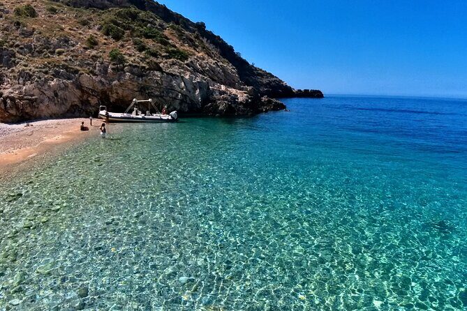 Private Full Day Boat Expedition to Grama Bay - Stop 5: Grama Bay for options—snorkel, hike, or just chill