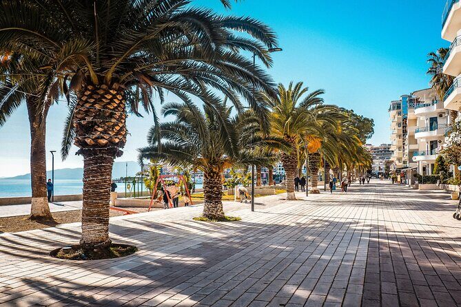 Tirana/Durres: Full Day Shared Tour to Saranda, Ksamil & Blue Eye - Sarandë Promenade: One Hour to Walk, Sniff Coffee, and Pick a Seat