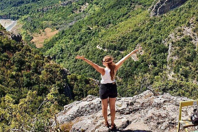 Tirana Semi-Private Hiking Tour of Pellumbas Cave & Erzeni Canyon - The payoff: panoramic views over the Erzeni River and canyon