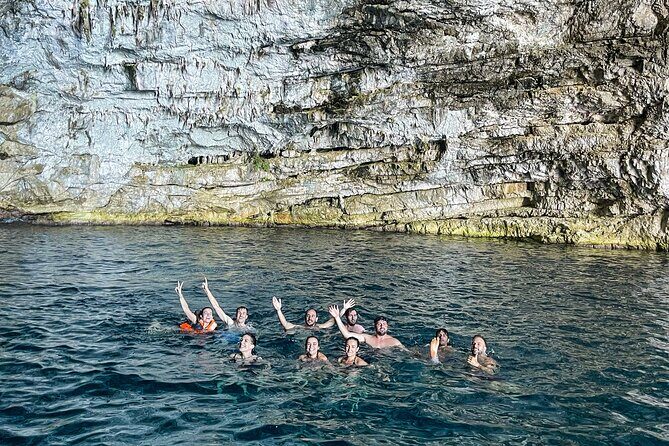Vlore Haxhi Ali Cave Visit & Karaburun Peninsula Highlights - Haxhi Ali Cave: stalactites, pirate legend, and real swimming time